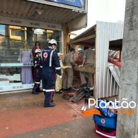 Fotos de Operário fica soterrado após barranco desmoronar em obra em Maringá 