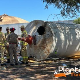 Fotos de Pintores são intoxicados por tinta dentro de caixa d'água em Maringá