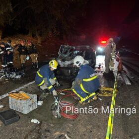 Fotos de Carro explode após batida e motorista morre carbonizado em Maringá