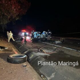 Fotos de Carro explode após batida e motorista morre carbonizado em Maringá