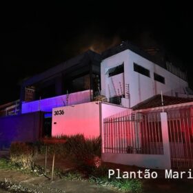 Fotos de Duas pessoas ficam feridas em incêndio que atingiu uma casa em Maringá