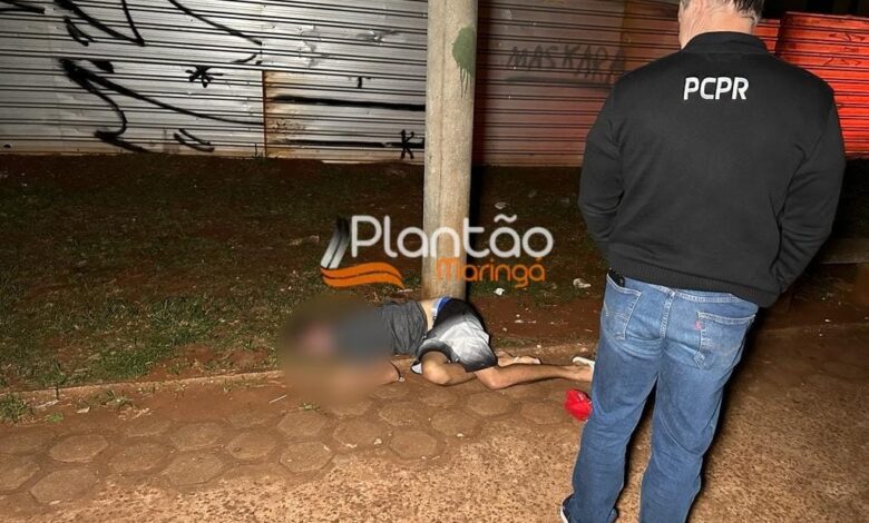 Fotos de Homem é executado com tiro na nuca ao lado de igreja católica em Maringá