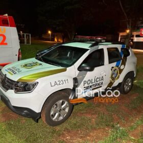 Fotos de Homem é executado com tiro na nuca ao lado de igreja católica em Maringá