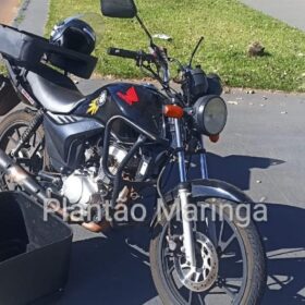 Fotos de Motociclista que entregava drogas no ‘delivery’ sofre acidente e acaba preso em Maringá