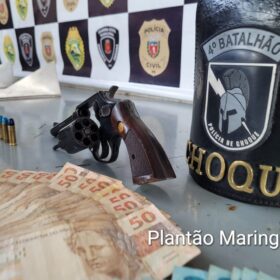 Fotos de Ladrão é preso após praticar assalto contra pedestre em Maringá
