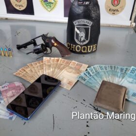 Fotos de Ladrão é preso após praticar assalto contra pedestre em Maringá