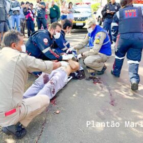 Fotos de Irmãos são baleados na frente da casa da mãe em Maringá 