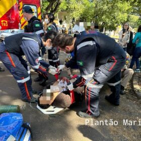 Fotos de Irmãos são baleados na frente da casa da mãe em Maringá 