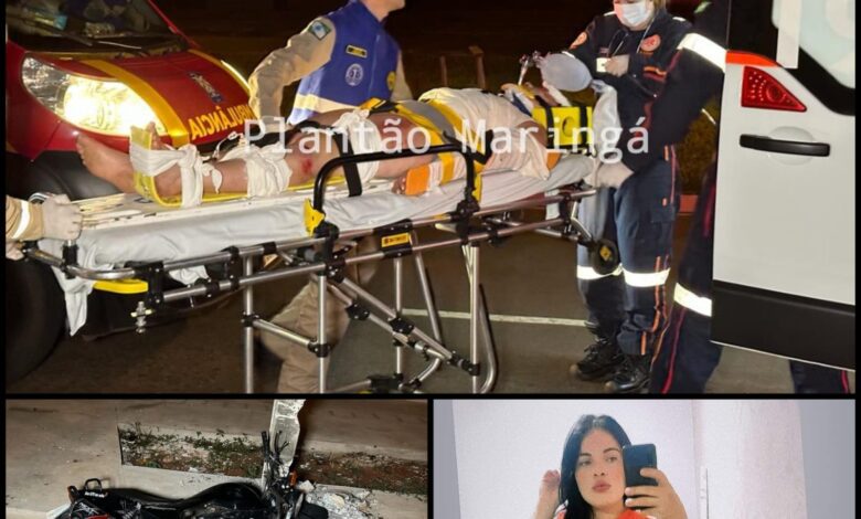 Fotos de Moça de 27 anos é intubada após bater moto contra poste em Maringá 