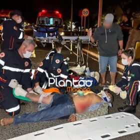 Fotos de Motociclista com mandado de prisão por homicídio é intubado após acidente em Maringá