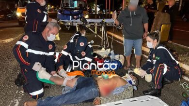 Fotos de Motociclista com mandado de prisão por homicídio é intubado após acidente em Maringá