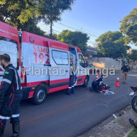 Motociclista é socorrido com ferimentos graves após colisão com carro em Maringá Foto 9 Fotos de Motociclista é socorrido com ferimentos graves após colisão com carro em Maringá