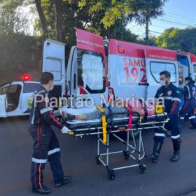 Motociclista é socorrido com ferimentos graves após colisão com carro em Maringá Foto 8 Fotos de Motociclista é socorrido com ferimentos graves após colisão com carro em Maringá
