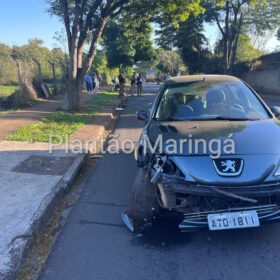 Motociclista é socorrido com ferimentos graves após colisão com carro em Maringá Foto 6 Fotos de Motociclista é socorrido com ferimentos graves após colisão com carro em Maringá