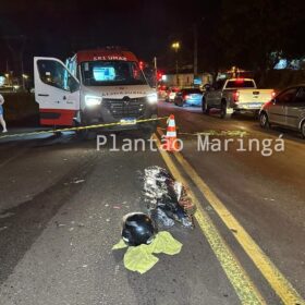 Fotos de Motociclista morre após ser atingido por caminhonete em Maringá