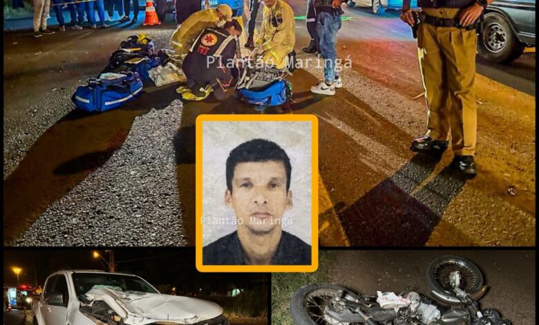 Fotos de Motociclista morre após ser atingido por caminhonete em Maringá