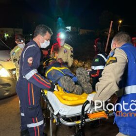 Fotos de Motociclista sofre ferimentos graves após bater na traseira de carreta em Maringá
