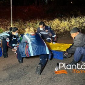 Fotos de Motociclista sofre ferimentos graves após bater na traseira de carreta em Maringá