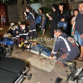 Fotos de Motorista invade contramão atinge moto e deixa duas pessoas com ferimentos graves em Maringá 