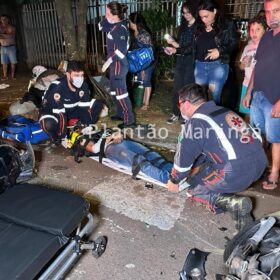 Fotos de Motorista invade contramão atinge moto e deixa duas pessoas com ferimentos graves em Maringá 