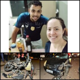 Fotos de Motorista invade contramão atinge moto e deixa duas pessoas com ferimentos graves em Maringá 