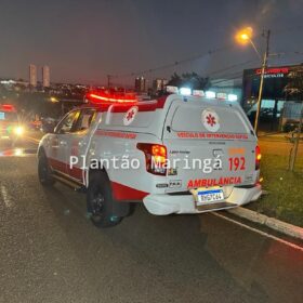 Fotos de Câmera registra mulher caindo da carroceria de caminhonete em Maringá; a vítima morreu logo após dar entrada no hospital