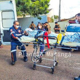 Fotos de Pedreiro é socorrido em estado gravíssimo após ser esfaqueado em Maringá