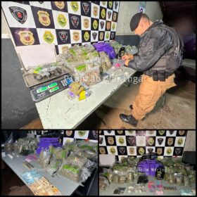Fotos de Rocam localiza distribuidora de drogas e apreende mais de meio milhão de reais em entorpecentes em Sarandi