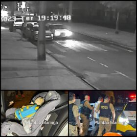 Fotos de Câmera registra pai e filho de 3 anos sendo atropelados por motorista embriagado em Maringá 