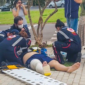 Fotos de Ciclista é intubado após ser atropelado por carro em Maringá