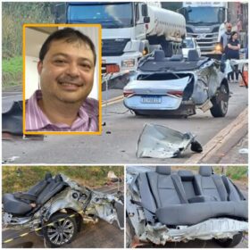 Fotos de Dentista morre após carro ficar destruído em acidente na BR-376 