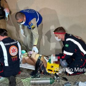 Fotos de Homem é intubado após ser agredido com golpes de capacete em Maringá