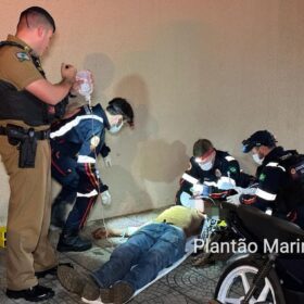 Fotos de Homem é intubado após ser agredido com golpes de capacete em Maringá