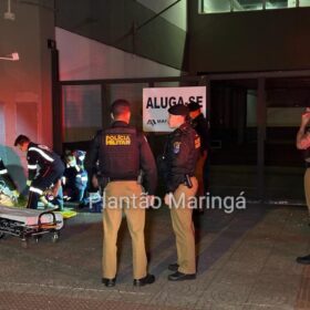 Fotos de Homem é socorrido em estado grave após ser esfaqueado no centro de Maringá