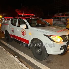 Fotos de Homem é socorrido em estado grave após ser esfaqueado no centro de Maringá