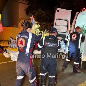 Fotos de Homem é socorrido em estado grave após ser esfaqueado no centro de Maringá