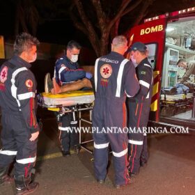 Fotos de Homem fica ferido após bater moto contra poste em Maringá