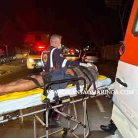 Fotos de Homem fica ferido após bater moto contra poste em Maringá