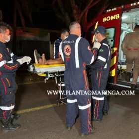Fotos de Homem fica ferido após bater moto contra poste em Maringá