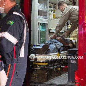 Fotos de Homem fica ferido após bater moto contra poste em Maringá
