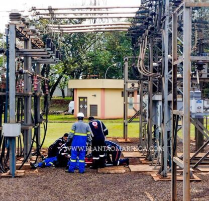 Homem morre após sofrer descarga elétrica em subestação de energia em Maringá Foto 1 Fotos de Homem morre após sofrer descarga elétrica em subestação de energia em Maringá