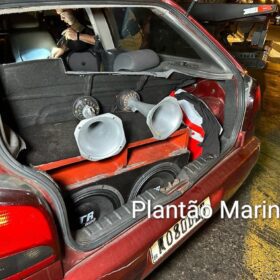 Fotos de Jovens são presos com arma e carro com placas adulteradas em Maringá 