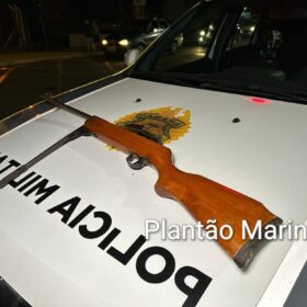 Fotos de Jovens são presos com arma e carro com placas adulteradas em Maringá 