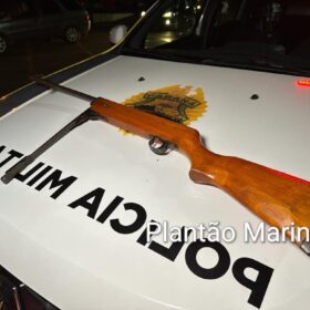 Fotos de Jovens são presos com arma e carro com placas adulteradas em Maringá 