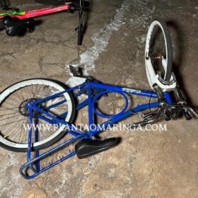 Fotos de Menino de 13 anos fica ferido após acidente entre bicicleta e carro em Maringá