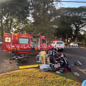 Fotos de Motorista avança preferencial, deixa motociclista em estado gravíssimo e foge sem prestar socorro em Maringá