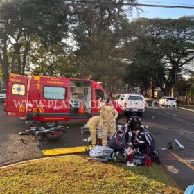 Fotos de Motorista avança preferencial, deixa motociclista em estado gravíssimo e foge sem prestar socorro em Maringá
