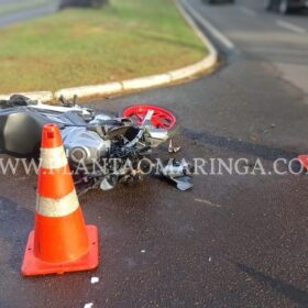 Fotos de Motorista avança preferencial, deixa motociclista em estado gravíssimo e foge sem prestar socorro em Maringá