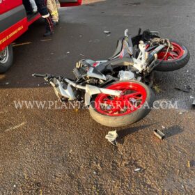 Fotos de Motorista avança preferencial, deixa motociclista em estado gravíssimo e foge sem prestar socorro em Maringá