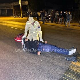 Fotos de Câmera de segurança registrou imprudência que deixou primos feridos em Maringá
